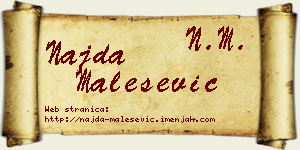 Najda Malešević vizit kartica